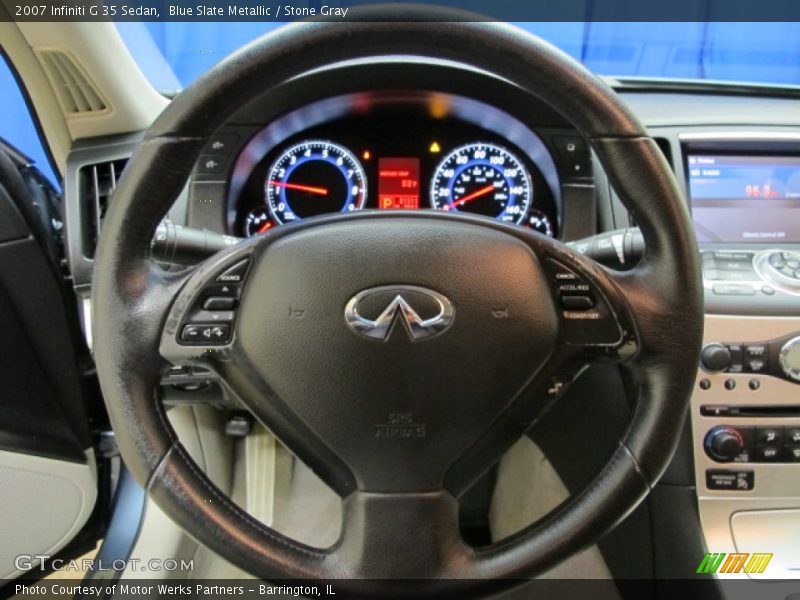 Blue Slate Metallic / Stone Gray 2007 Infiniti G 35 Sedan