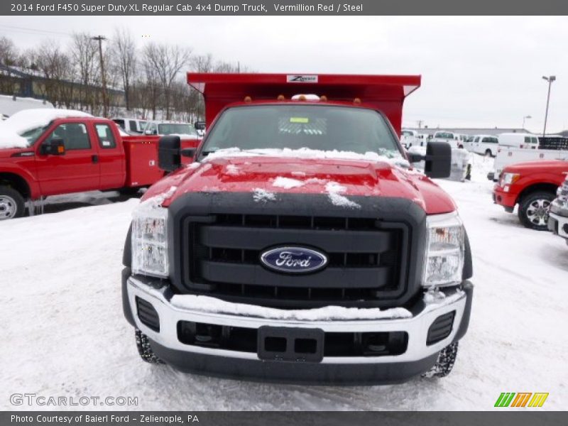 Vermillion Red / Steel 2014 Ford F450 Super Duty XL Regular Cab 4x4 Dump Truck