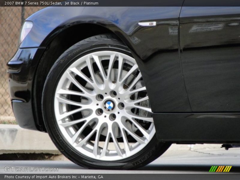Jet Black / Platinum 2007 BMW 7 Series 750Li Sedan