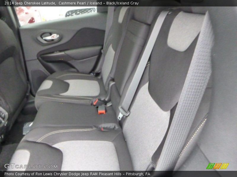 Cashmere Pearl / Iceland - Black/Iceland Gray 2014 Jeep Cherokee Latitude