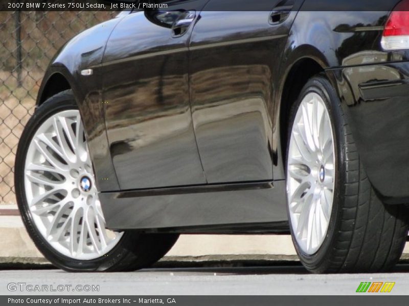 Jet Black / Platinum 2007 BMW 7 Series 750Li Sedan