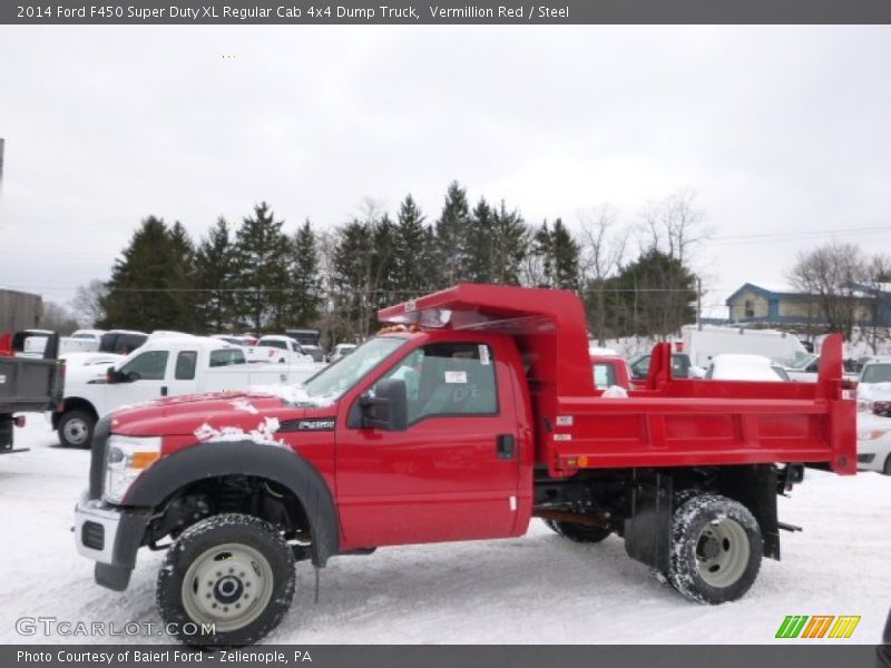  2014 F450 Super Duty XL Regular Cab 4x4 Dump Truck Vermillion Red