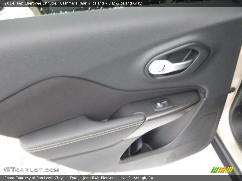 Cashmere Pearl / Iceland - Black/Iceland Gray 2014 Jeep Cherokee Latitude