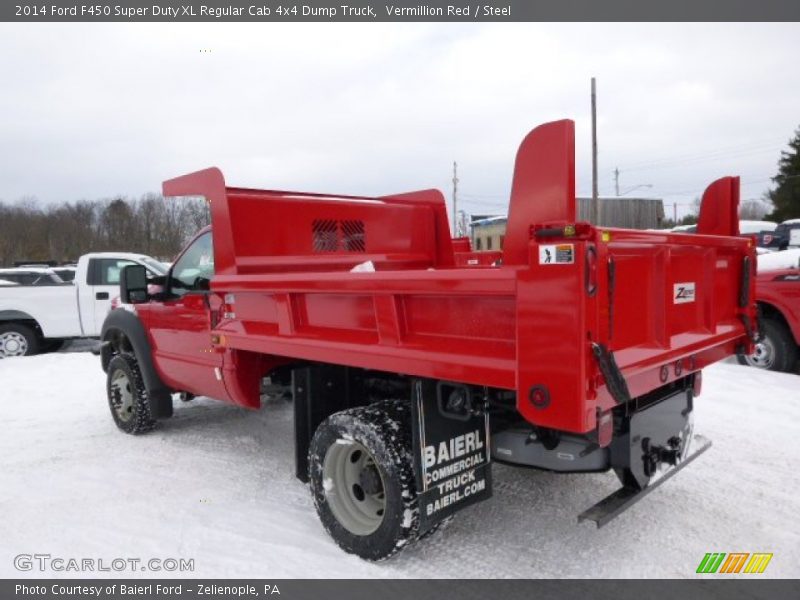 Vermillion Red / Steel 2014 Ford F450 Super Duty XL Regular Cab 4x4 Dump Truck