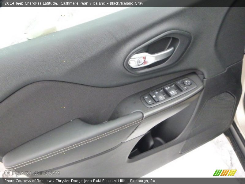 Cashmere Pearl / Iceland - Black/Iceland Gray 2014 Jeep Cherokee Latitude