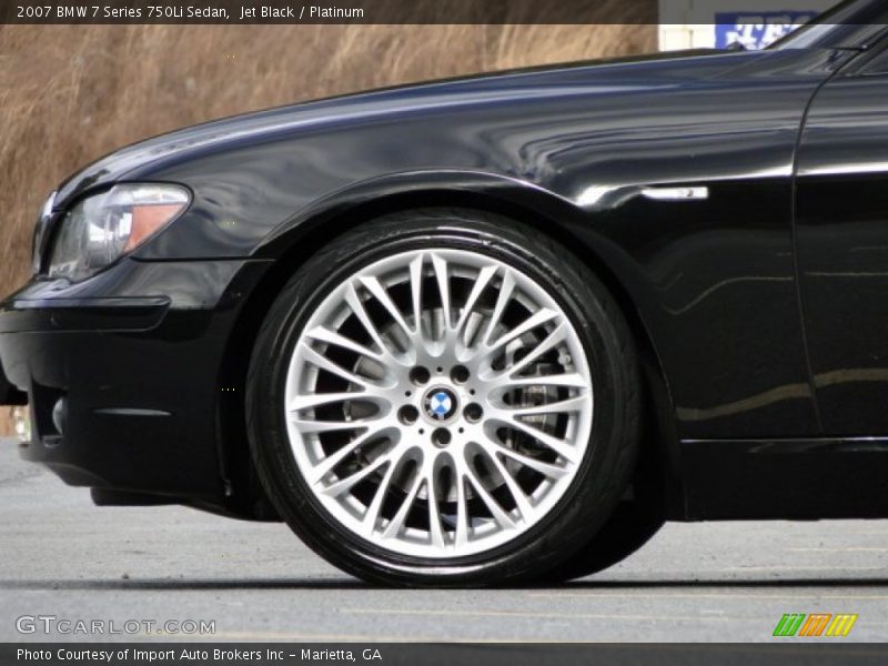 Jet Black / Platinum 2007 BMW 7 Series 750Li Sedan