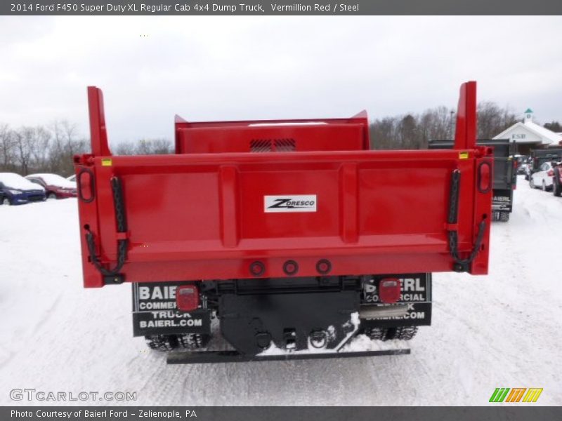 Vermillion Red / Steel 2014 Ford F450 Super Duty XL Regular Cab 4x4 Dump Truck
