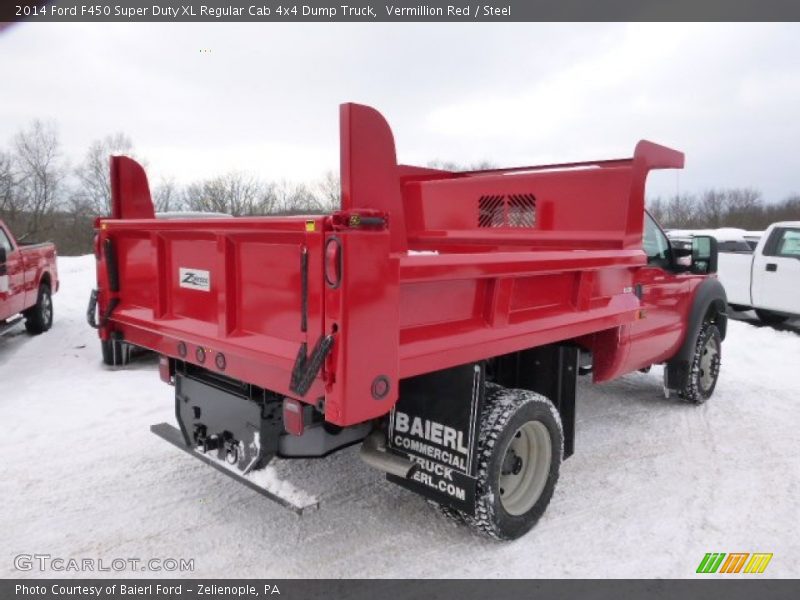 Vermillion Red / Steel 2014 Ford F450 Super Duty XL Regular Cab 4x4 Dump Truck