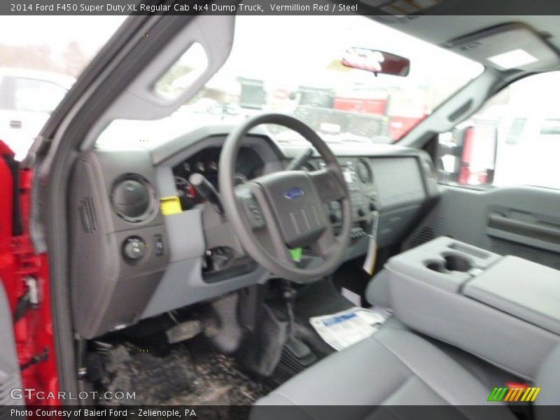 Vermillion Red / Steel 2014 Ford F450 Super Duty XL Regular Cab 4x4 Dump Truck