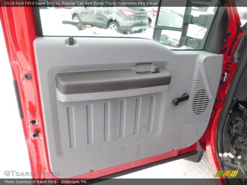 Vermillion Red / Steel 2014 Ford F450 Super Duty XL Regular Cab 4x4 Dump Truck