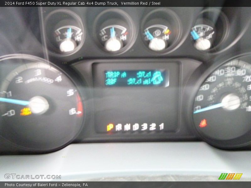 Vermillion Red / Steel 2014 Ford F450 Super Duty XL Regular Cab 4x4 Dump Truck