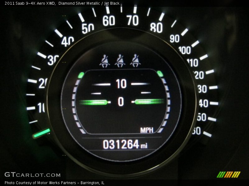 Diamond Silver Metallic / Jet Black 2011 Saab 9-4X Aero XWD