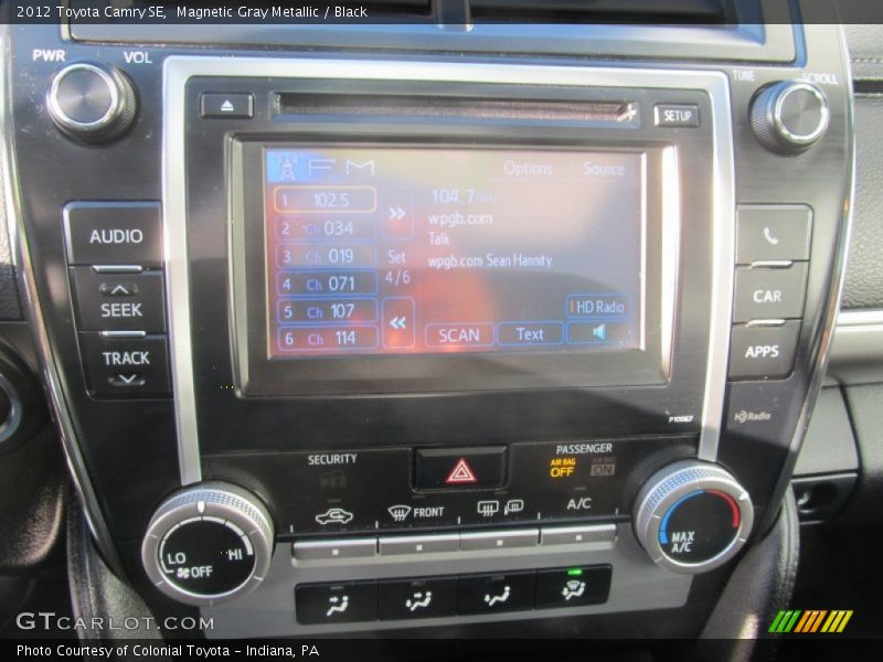 Magnetic Gray Metallic / Black 2012 Toyota Camry SE