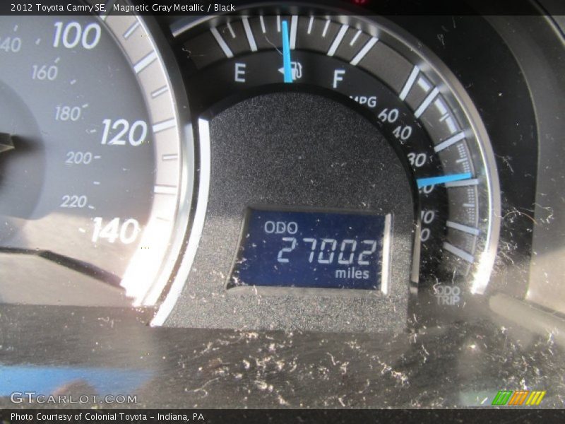 Magnetic Gray Metallic / Black 2012 Toyota Camry SE