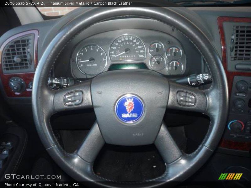 Titanium Silver Metallic / Carbon Black Leather 2006 Saab 9-7X 4.2i