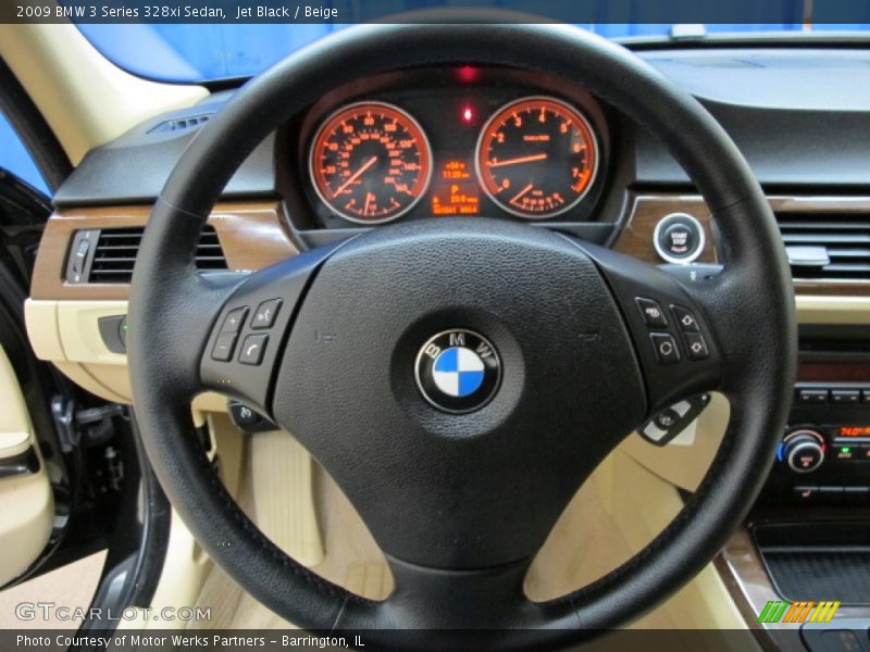 Jet Black / Beige 2009 BMW 3 Series 328xi Sedan