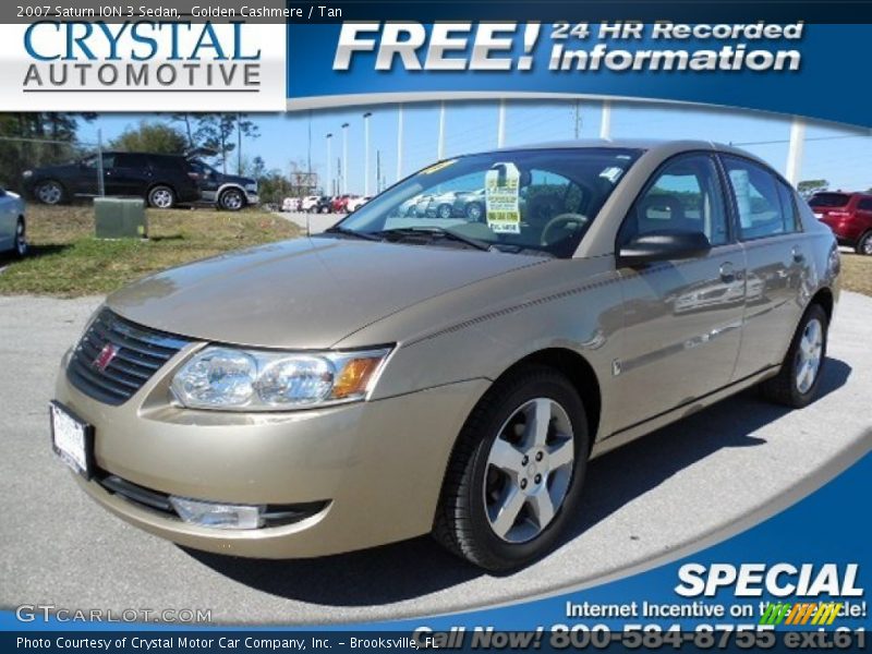 Golden Cashmere / Tan 2007 Saturn ION 3 Sedan