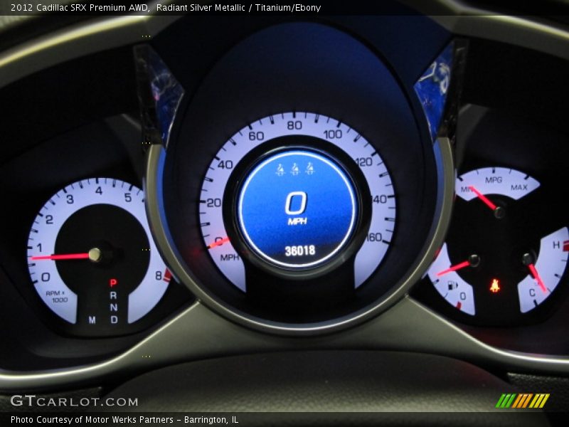 Radiant Silver Metallic / Titanium/Ebony 2012 Cadillac SRX Premium AWD