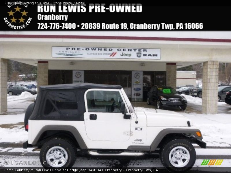 Stone White / Khaki 2006 Jeep Wrangler X 4x4