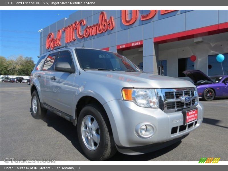 Ingot Silver Metallic / Stone 2010 Ford Escape XLT V6