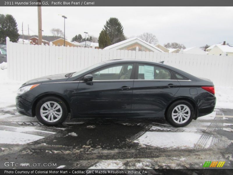 Pacific Blue Pearl / Camel 2011 Hyundai Sonata GLS