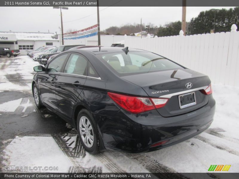 Pacific Blue Pearl / Camel 2011 Hyundai Sonata GLS
