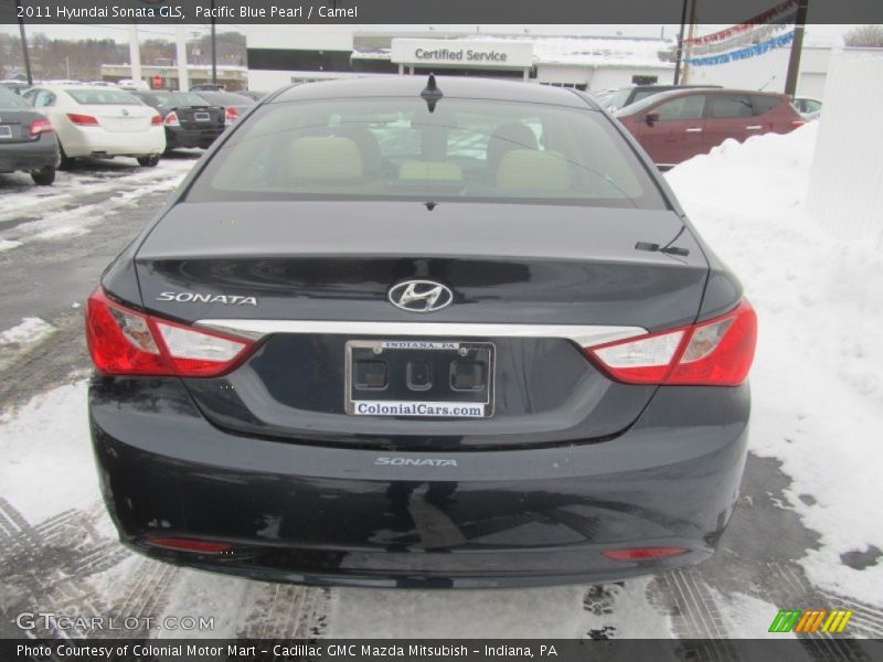 Pacific Blue Pearl / Camel 2011 Hyundai Sonata GLS
