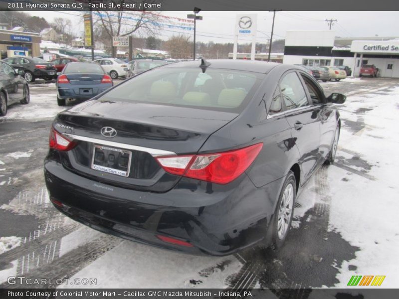 Pacific Blue Pearl / Camel 2011 Hyundai Sonata GLS