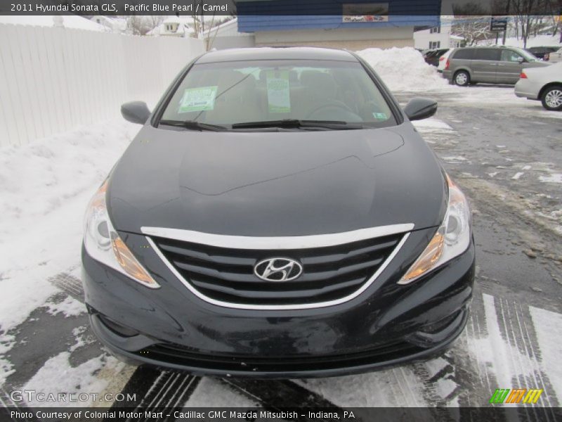Pacific Blue Pearl / Camel 2011 Hyundai Sonata GLS
