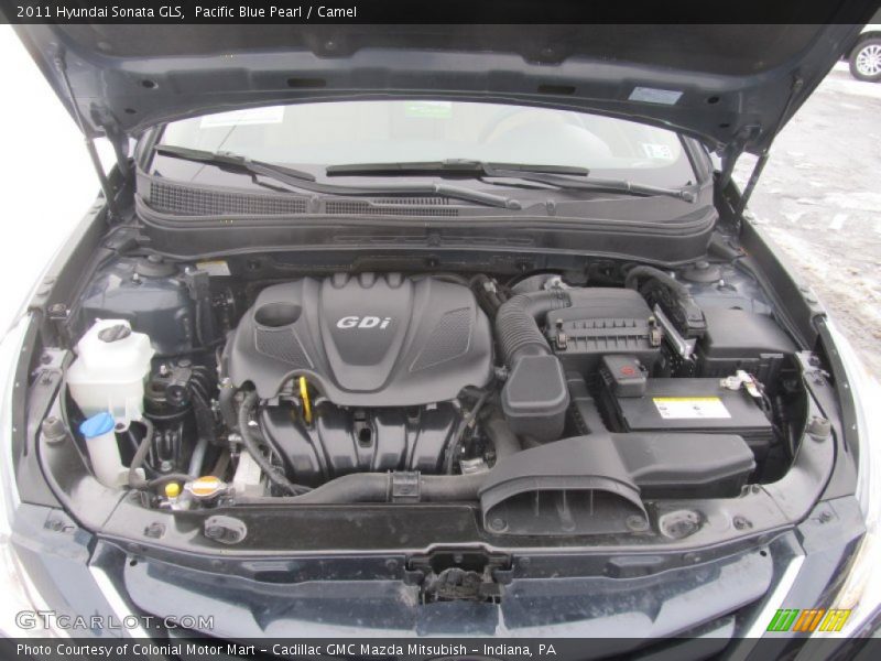 Pacific Blue Pearl / Camel 2011 Hyundai Sonata GLS