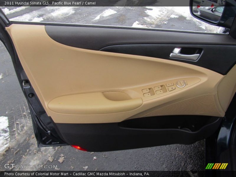 Pacific Blue Pearl / Camel 2011 Hyundai Sonata GLS