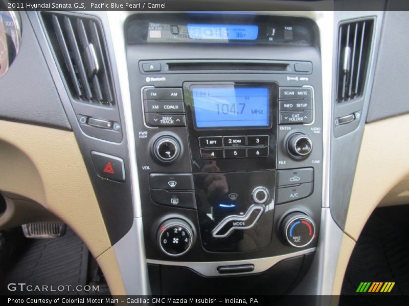 Pacific Blue Pearl / Camel 2011 Hyundai Sonata GLS