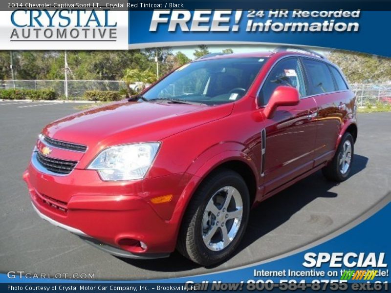 Crystal Red Tintcoat / Black 2014 Chevrolet Captiva Sport LT