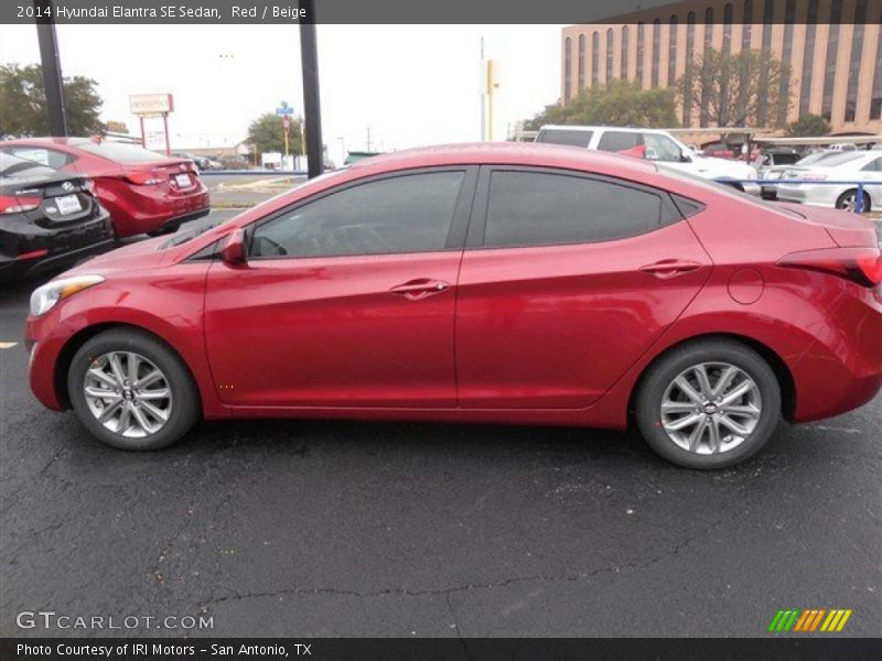 Red / Beige 2014 Hyundai Elantra SE Sedan