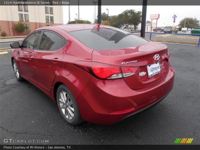 Red / Beige 2014 Hyundai Elantra SE Sedan