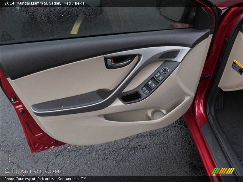Red / Beige 2014 Hyundai Elantra SE Sedan
