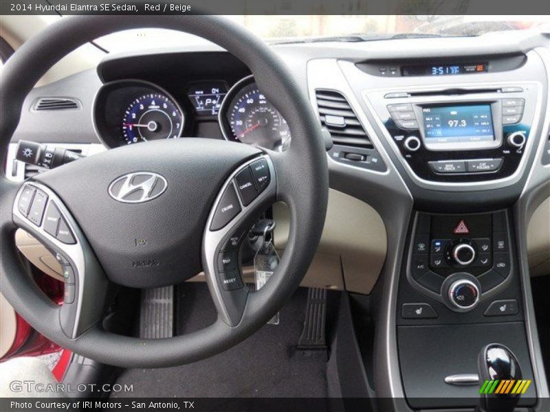 Red / Beige 2014 Hyundai Elantra SE Sedan