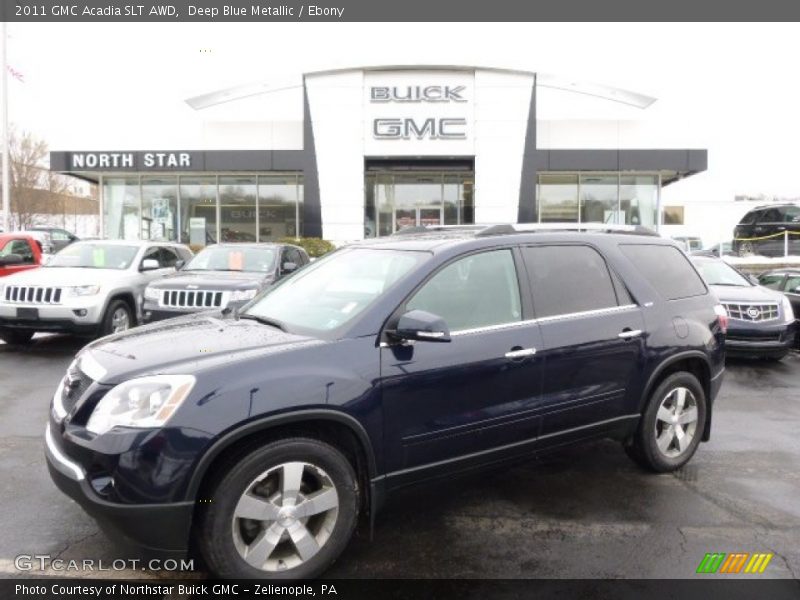 Deep Blue Metallic / Ebony 2011 GMC Acadia SLT AWD