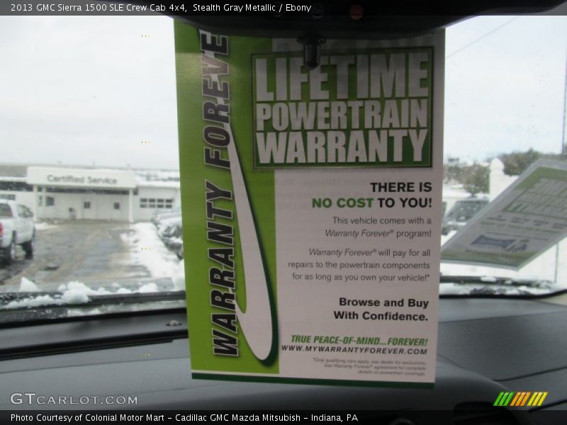 Stealth Gray Metallic / Ebony 2013 GMC Sierra 1500 SLE Crew Cab 4x4
