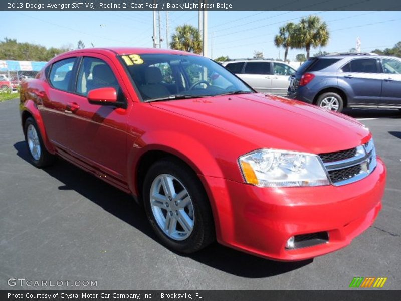 Redline 2-Coat Pearl / Black/Light Frost Beige 2013 Dodge Avenger SXT V6