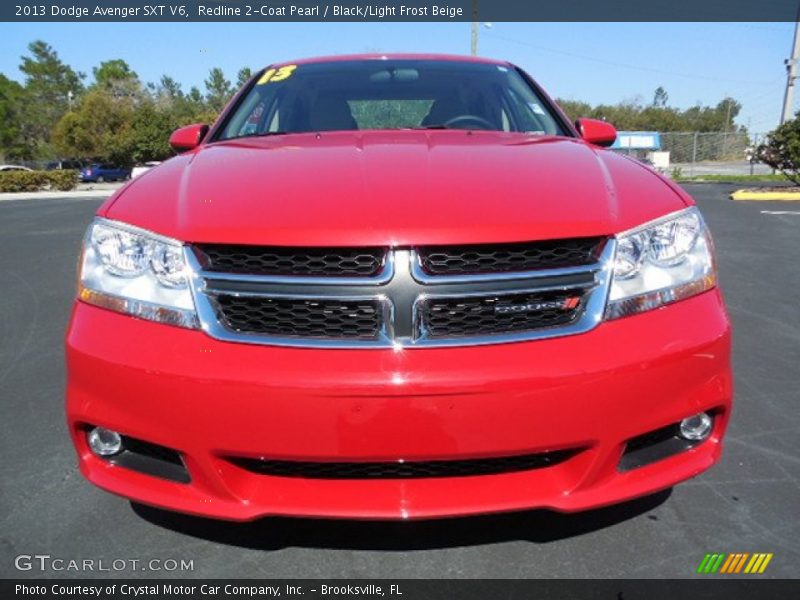 Redline 2-Coat Pearl / Black/Light Frost Beige 2013 Dodge Avenger SXT V6