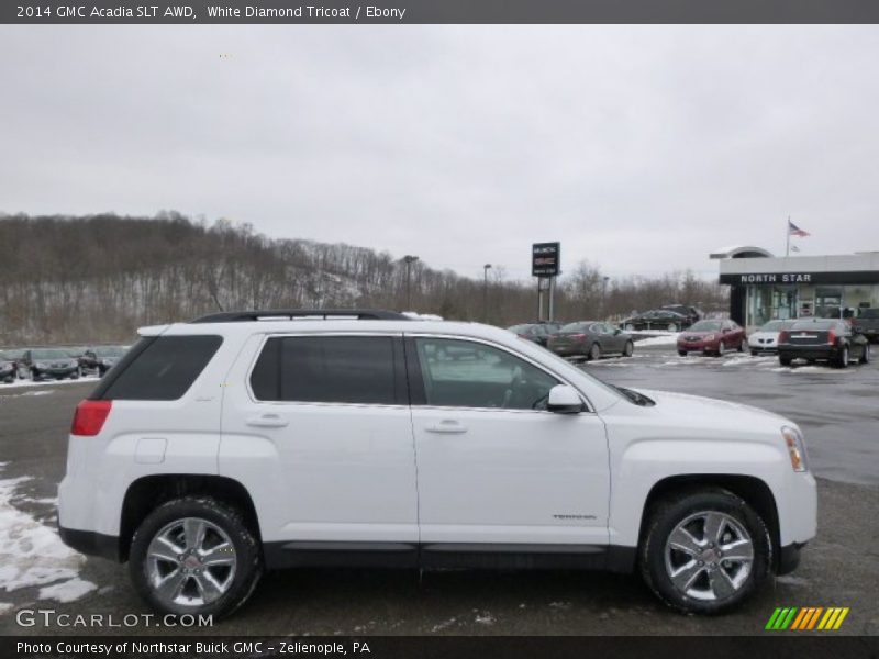 White Diamond Tricoat / Ebony 2014 GMC Acadia SLT AWD