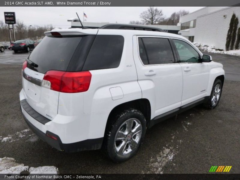 White Diamond Tricoat / Ebony 2014 GMC Acadia SLT AWD