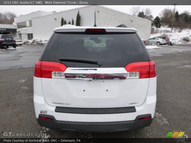 White Diamond Tricoat / Ebony 2014 GMC Acadia SLT AWD