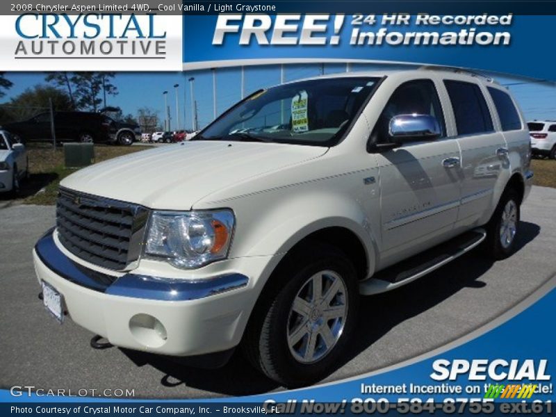 Cool Vanilla / Light Graystone 2008 Chrysler Aspen Limited 4WD