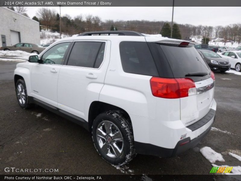 White Diamond Tricoat / Ebony 2014 GMC Acadia SLT AWD