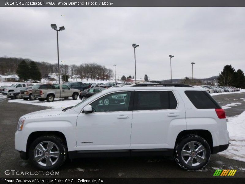 White Diamond Tricoat / Ebony 2014 GMC Acadia SLT AWD