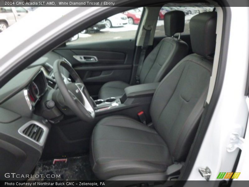 White Diamond Tricoat / Ebony 2014 GMC Acadia SLT AWD