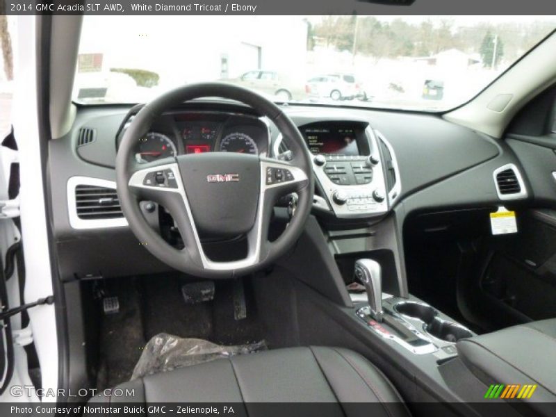 White Diamond Tricoat / Ebony 2014 GMC Acadia SLT AWD