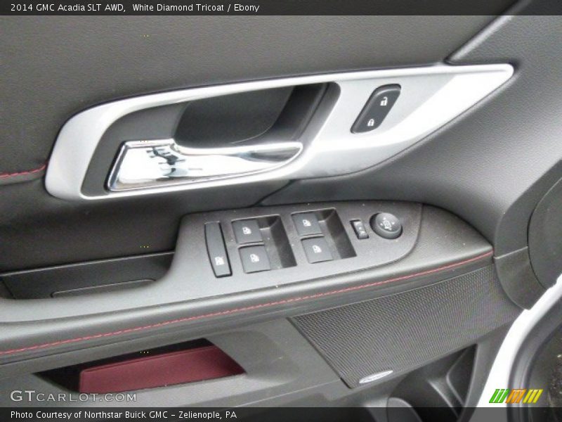 White Diamond Tricoat / Ebony 2014 GMC Acadia SLT AWD